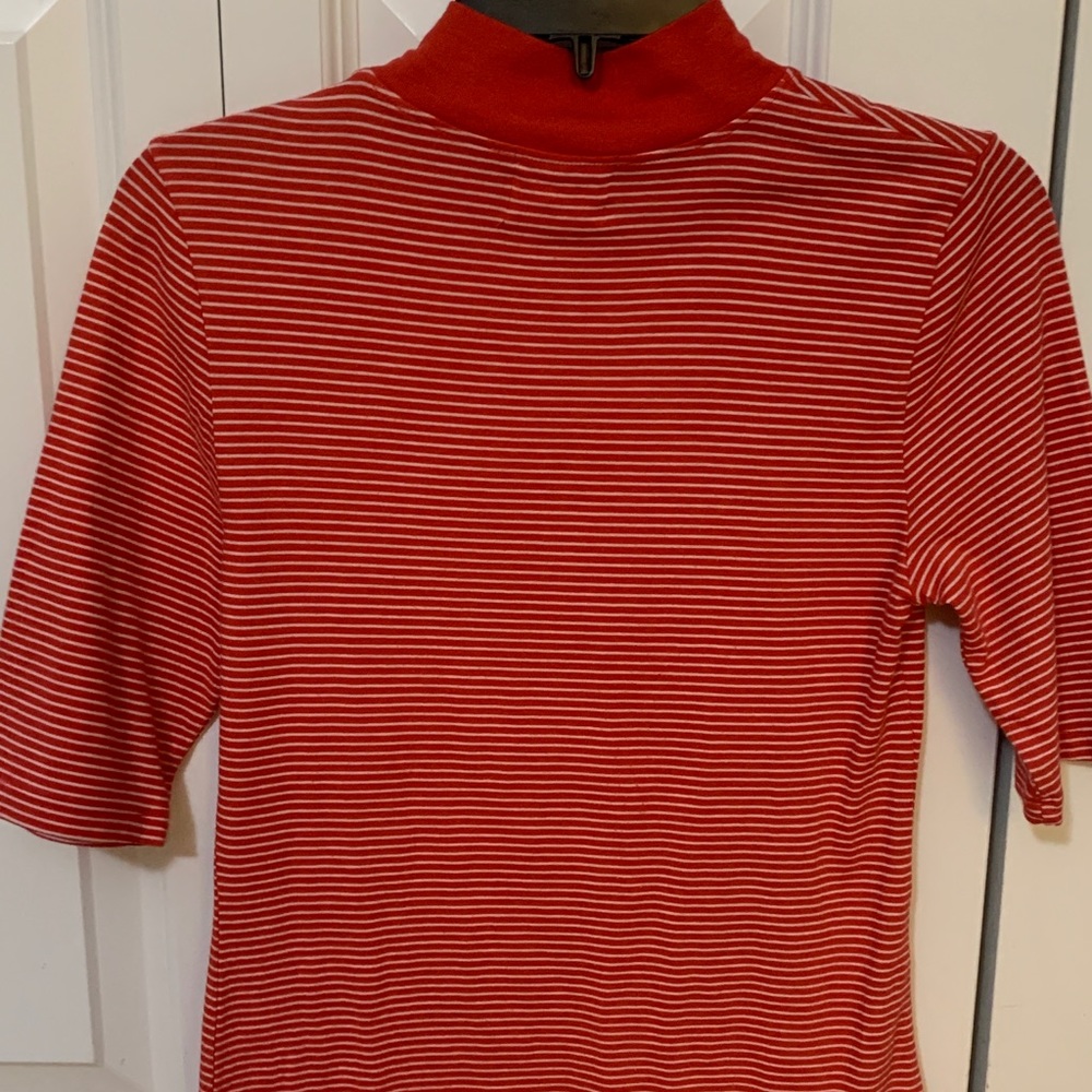 Anthropologie Women’s Mock Neck Short Sleeve Shirt